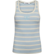 Co'couture Granny Rib Emb Tank Top - Offwhite/Paleblue