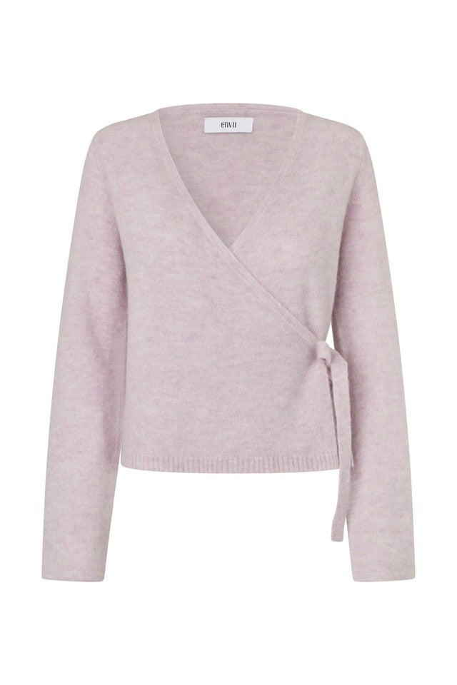 Envii Ada LS V-Neck Knit - Lavender Fog Melange