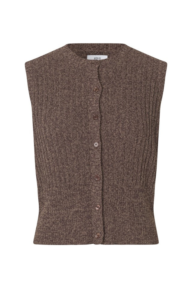 Envii Dysis O-Neck Vest - Chocolate/Brindle