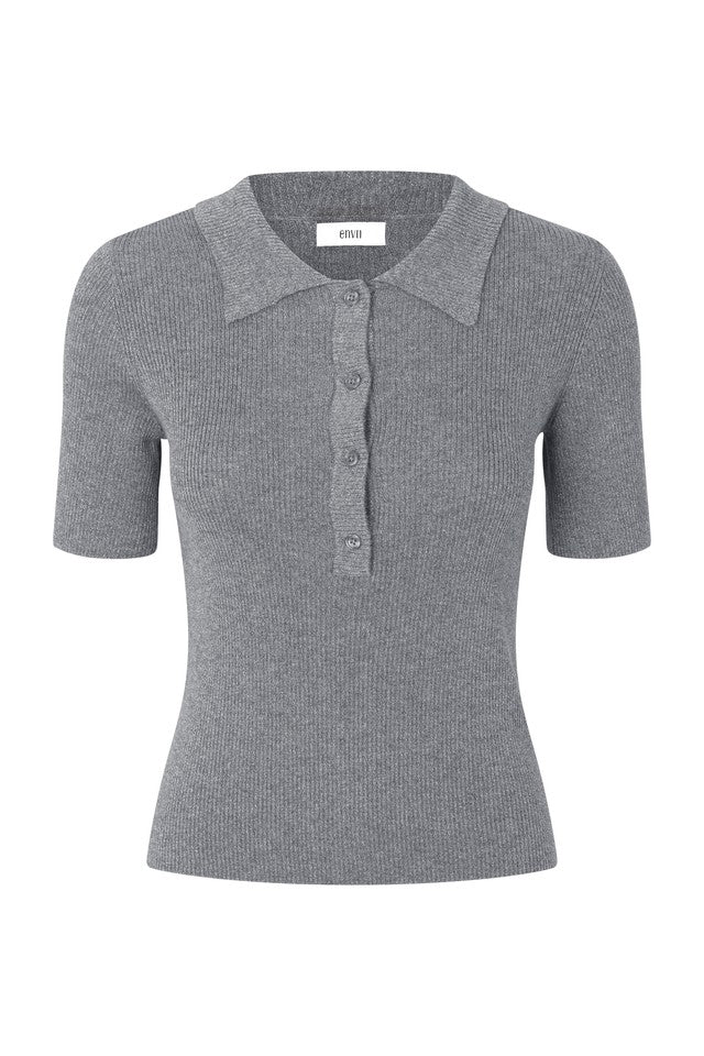 Envii Icy SS Knit - Asphalt Silver