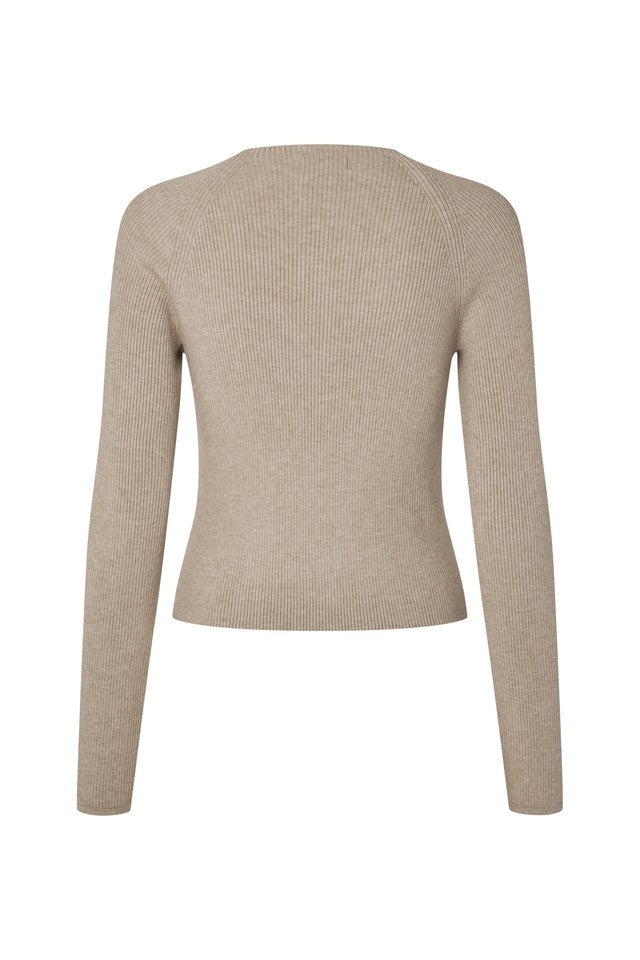 Envii Lana LS Knit - Chinchilla Melange