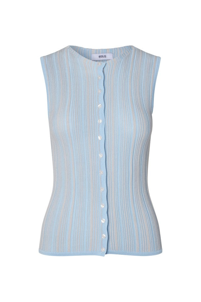Envii Lany Sleeveless Knit - Faded Denim Grey