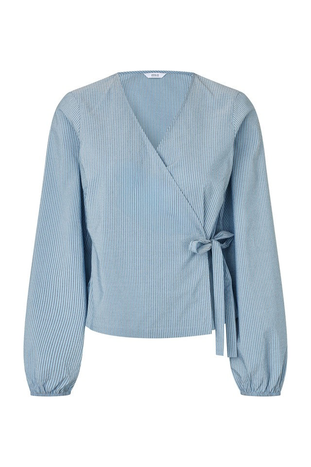 Envii Lydia LS Top - Navy-Azure Stripe