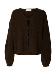 Selected Femme Lulu Duffle Knit Cardigan - Delicioso Melange