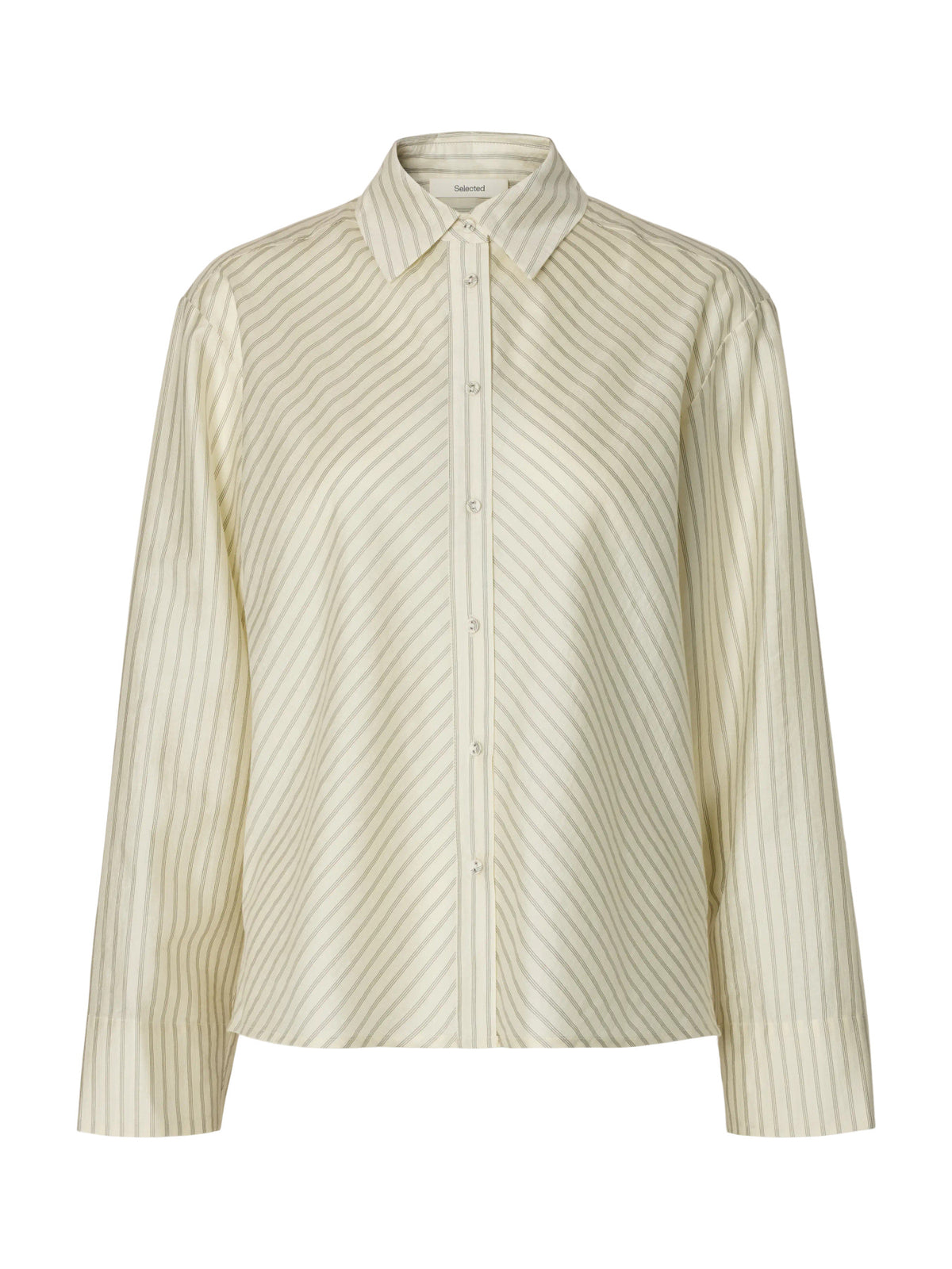 Selected Femme Connie Relaxed Shirt - Egret Stripe