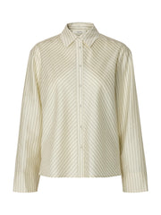 Selected Femme Connie Relaxed Shirt - Egret Stripe