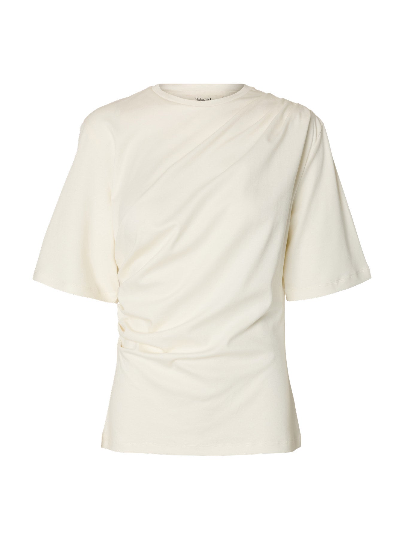 Selected Femme Taj Light Twist Tee - Egret