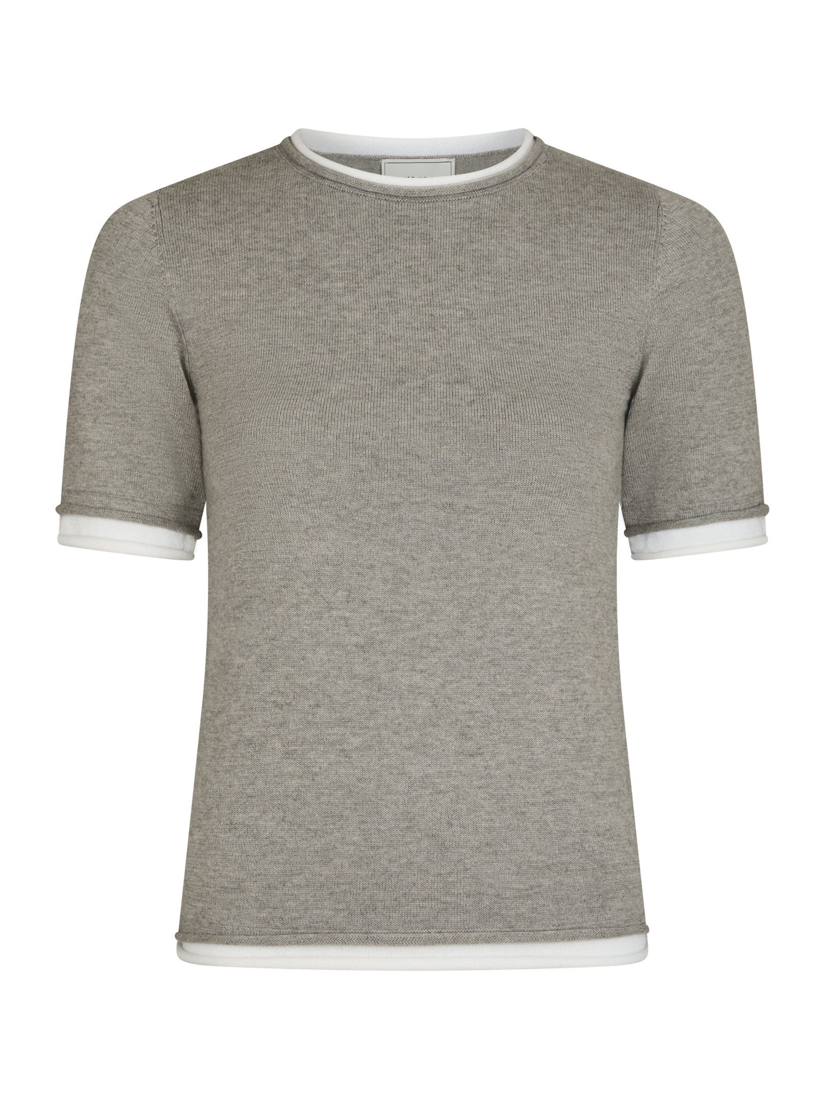Neo Noir Fauna Double Knit Tee - Light Grey Melange