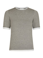 Neo Noir Fauna Double Knit Tee - Light Grey Melange