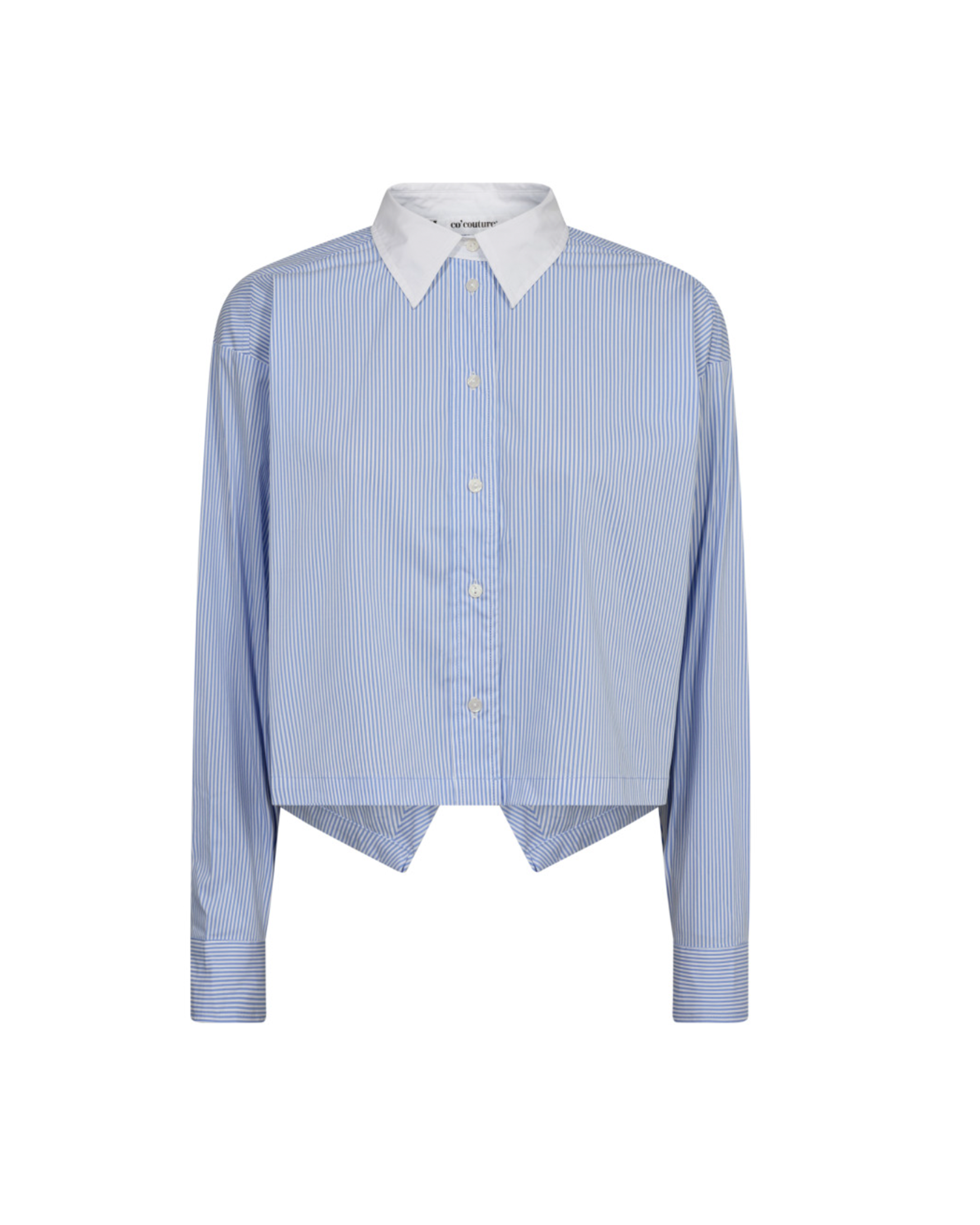 Co'couture Gia Crop Shirt - Pale Blue