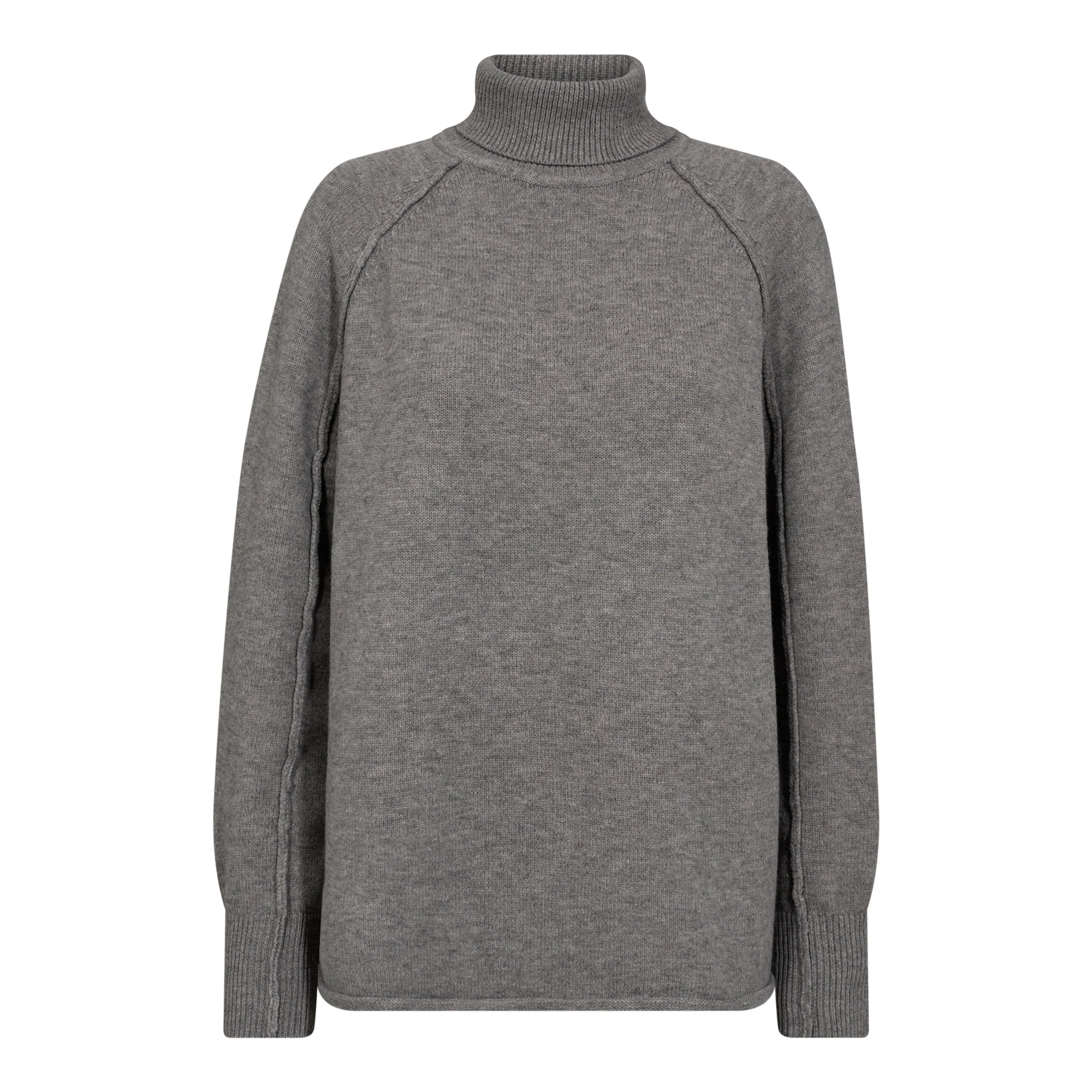 l'Haute Amitié Premiere Reverse Roll Neck - Mid Grey