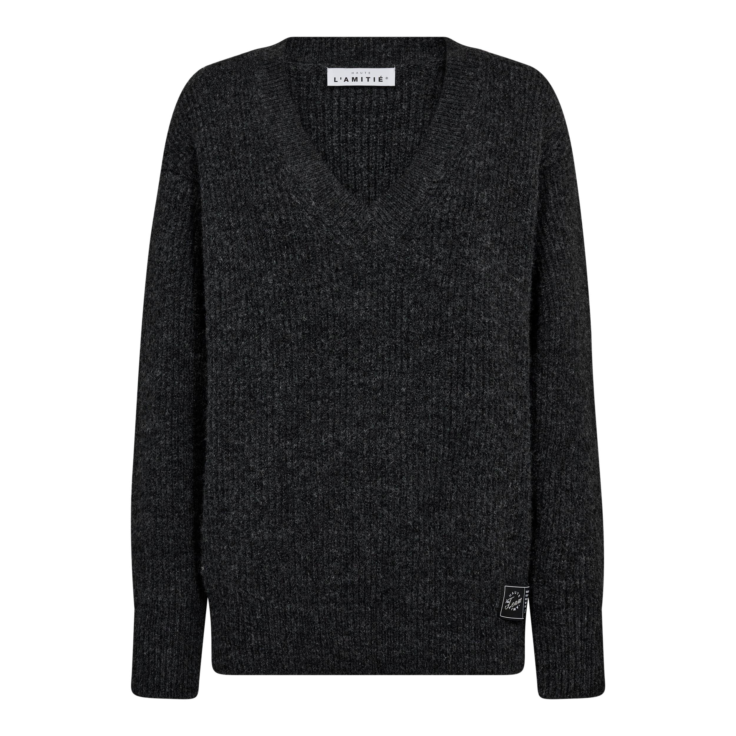 l'Haute Amitié Blossom V-Knit - Antracit Melange