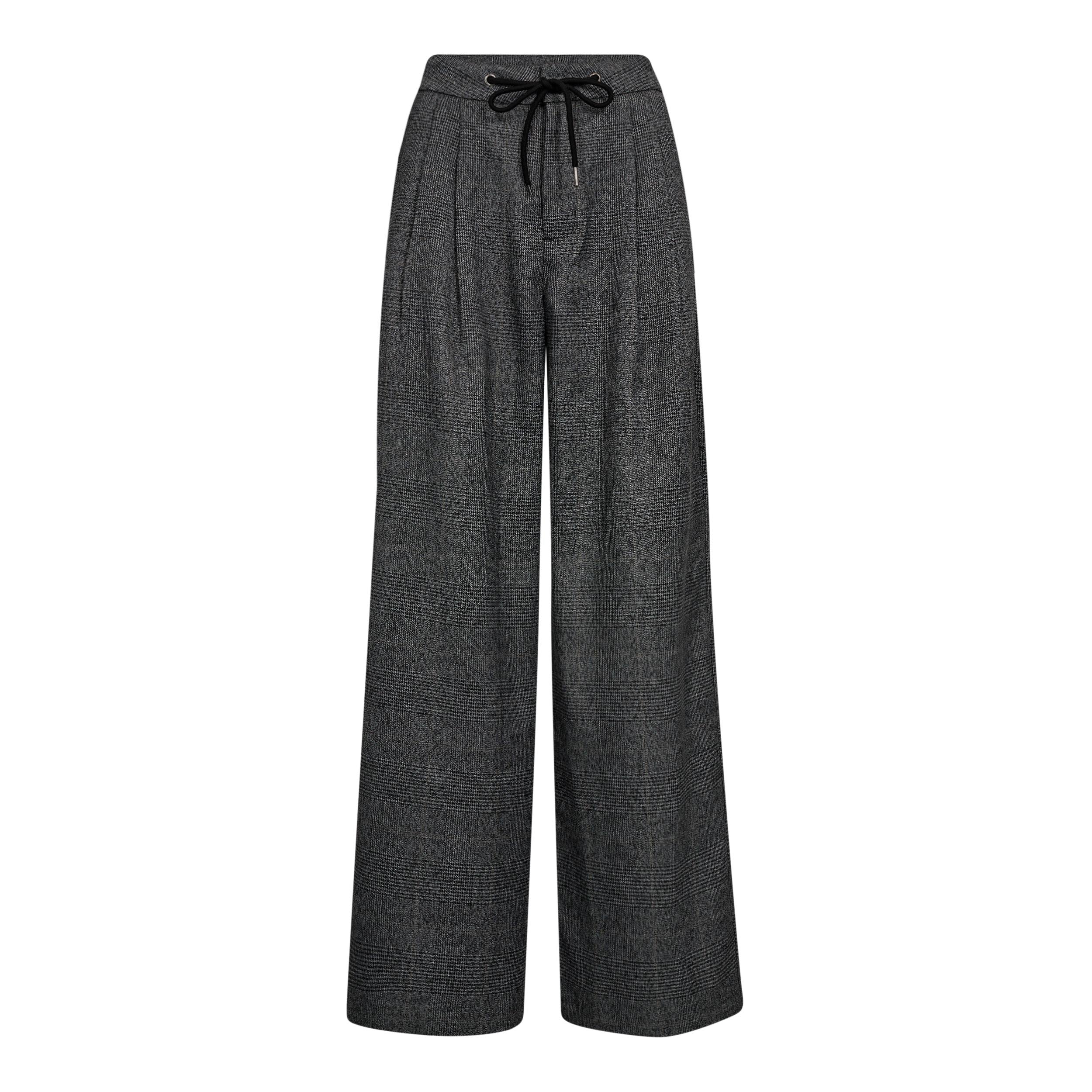 l'Haute Amitié Michelle Check Tailor Tie Tall Pants - Grey