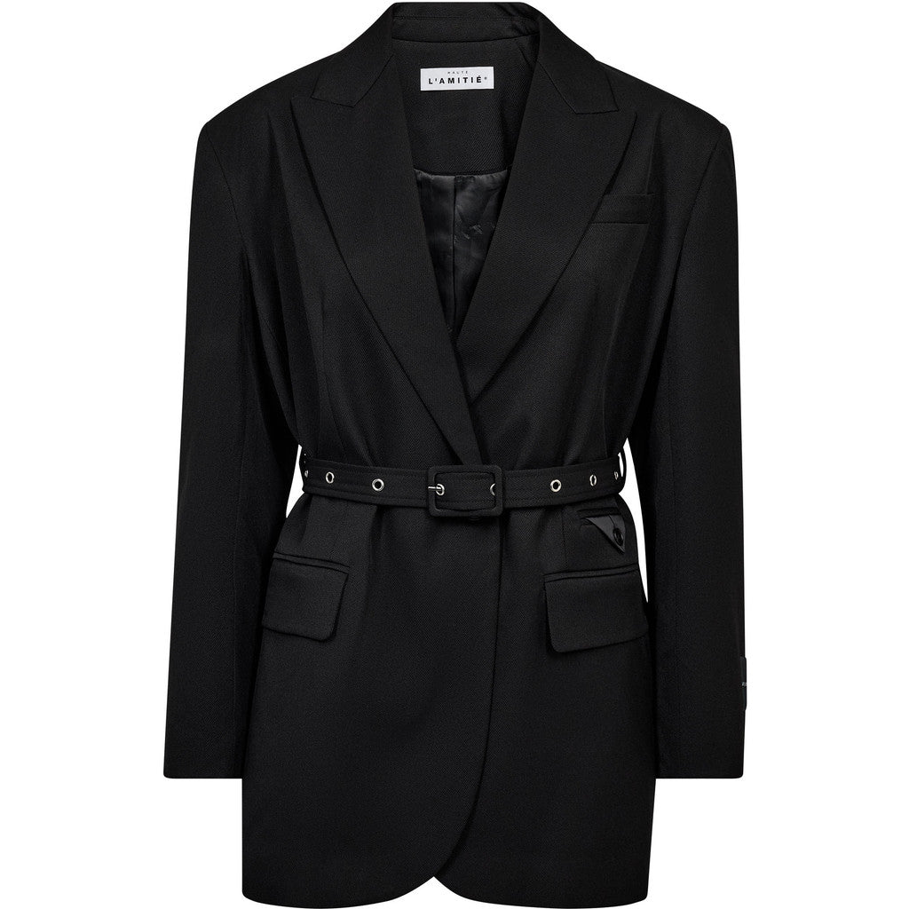 Haute l'Amitié Premiere Oversize Belt Blazer - Black