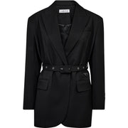 Haute l'Amitié Premiere Oversize Belt Blazer - Black