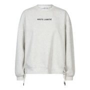 Haute l'Amitié New Studio Tie Sweat - Pearl Melange/Antracit Print