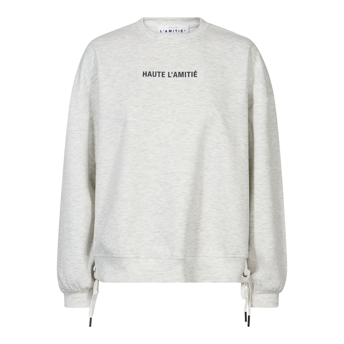 Haute l'Amitié New Studio Tie Sweat - Pearl Melange/Antracit Print