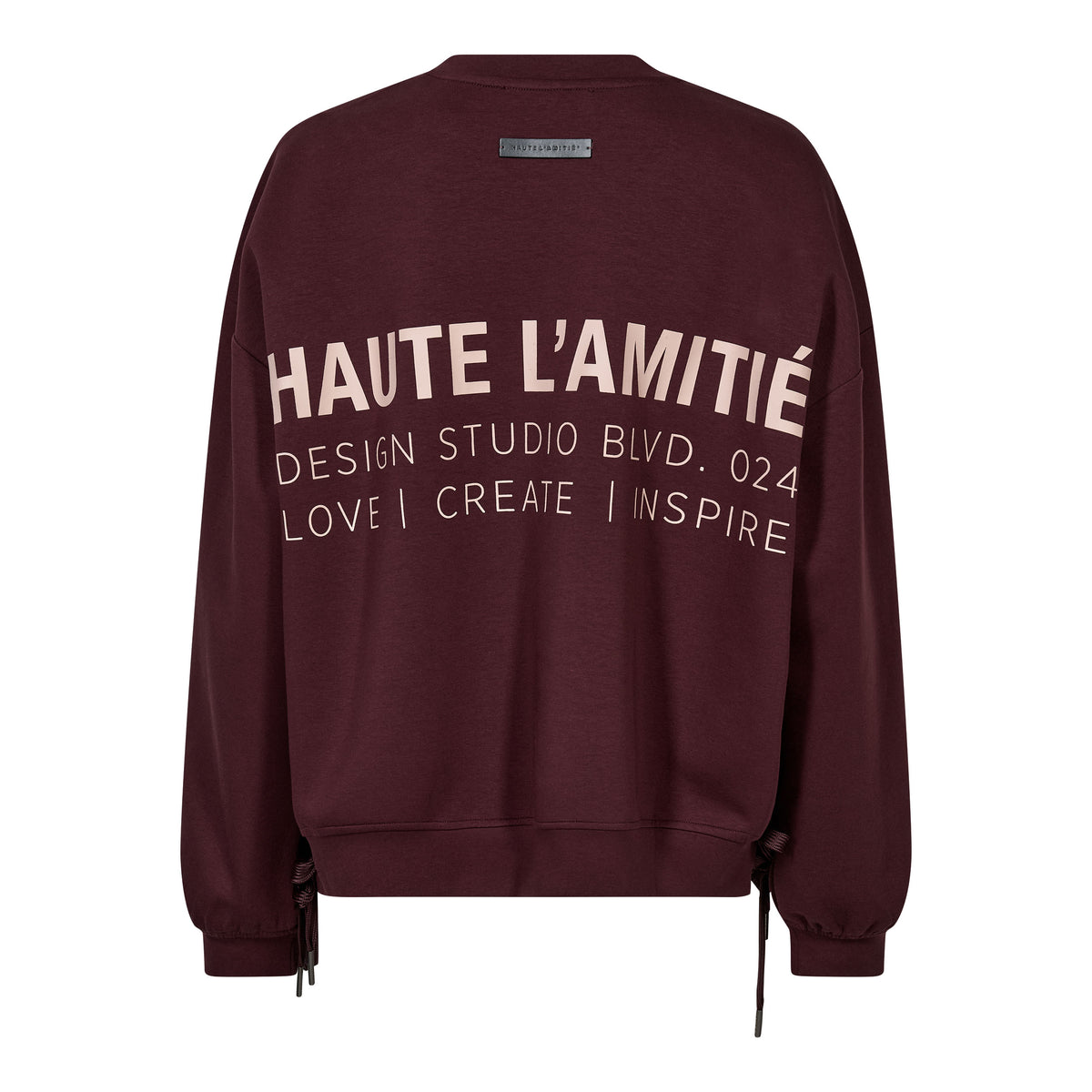 Haute l'Amitié New Studio Tie Sweat - Wine