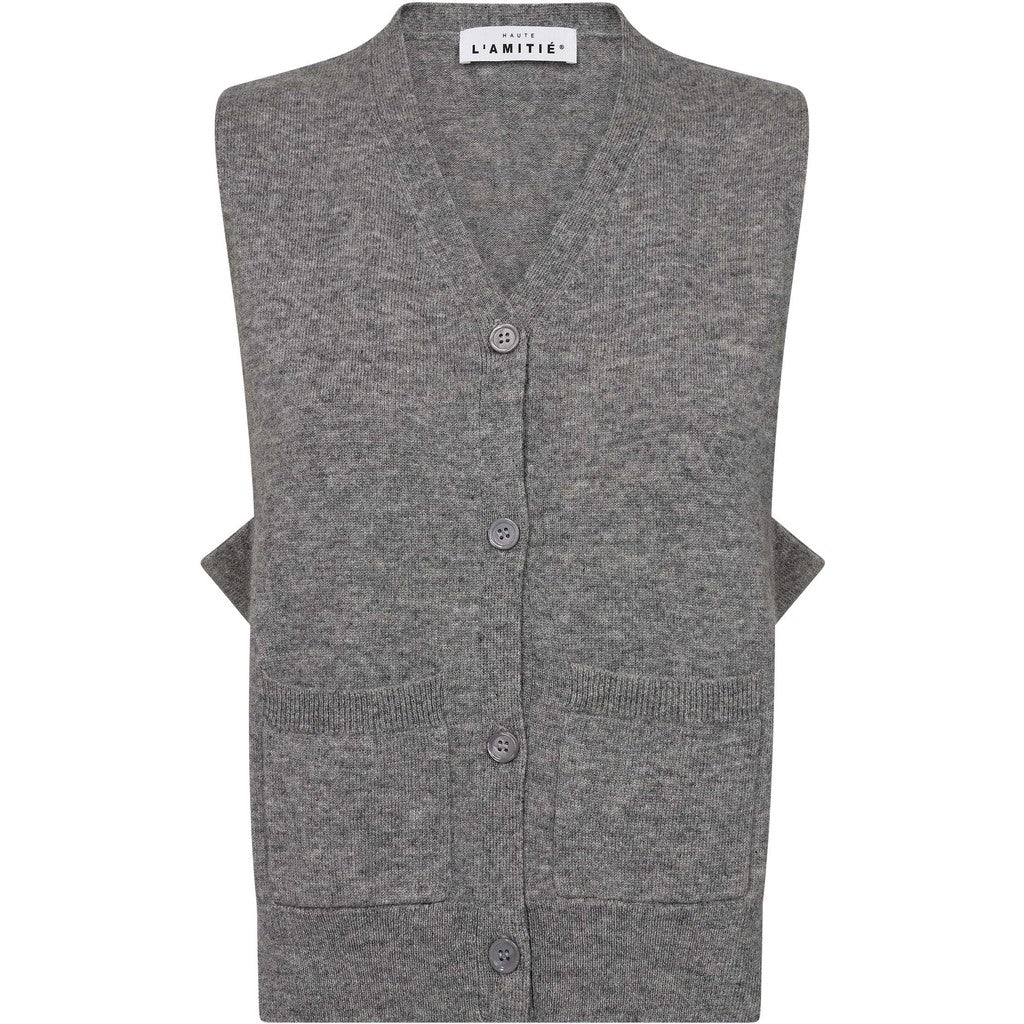 Haute l'Amitié Duke Cut Vest - Grey Melange
