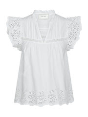 Neo Noir Kyoti Embroidery Top - White