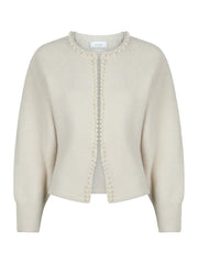 Neo Noir Lilly Pearl Knit Cardigan - Ivory