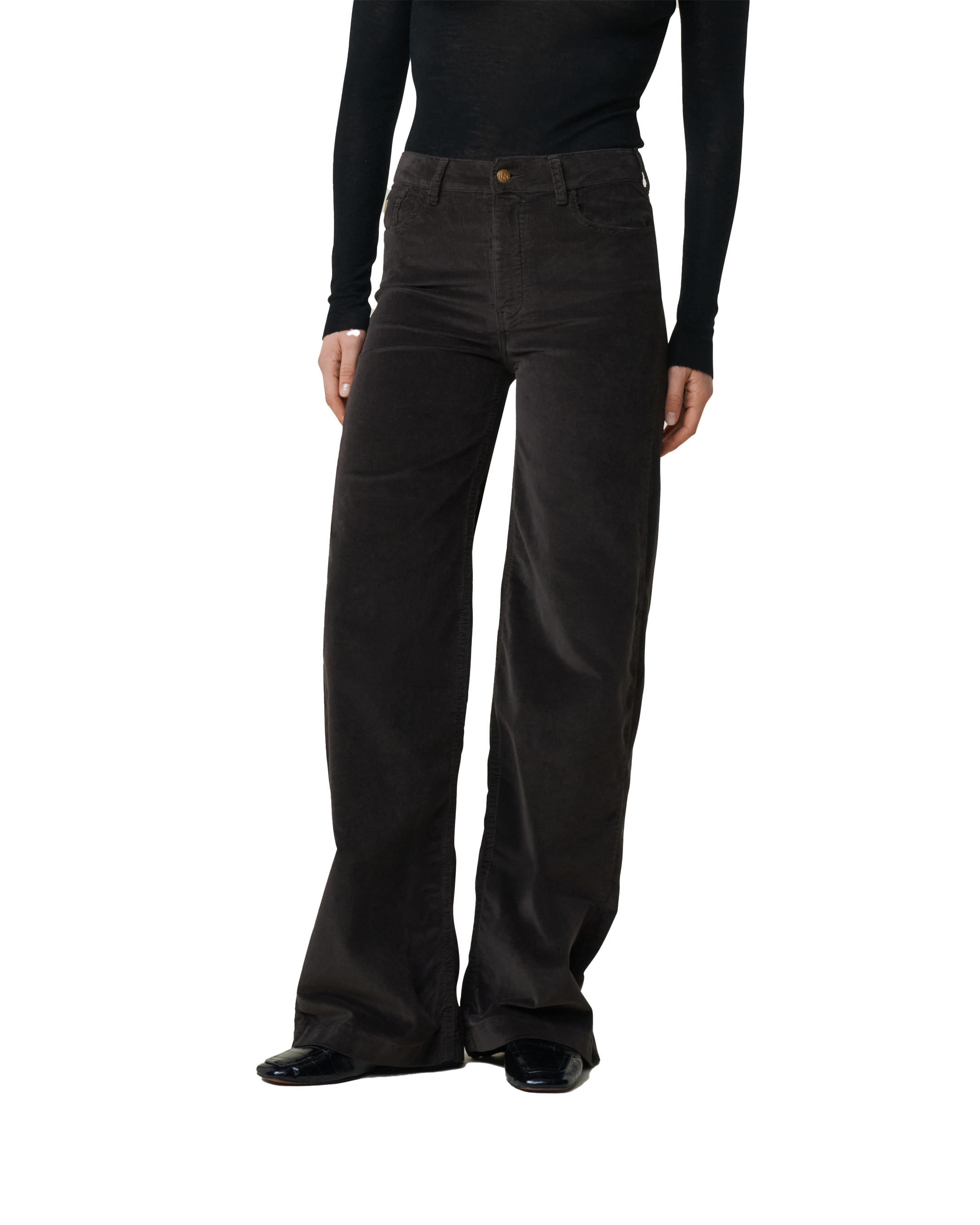 Lois Jeans Palazzo Mistral - Micro Cord Soft - Chocolate Brown