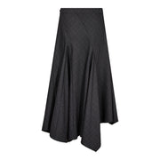 Co'couture Elora Check Asym Skirt - Dark Grey