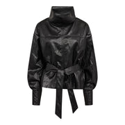 Co'couture Gitt Funnel Neck Blouse - Black