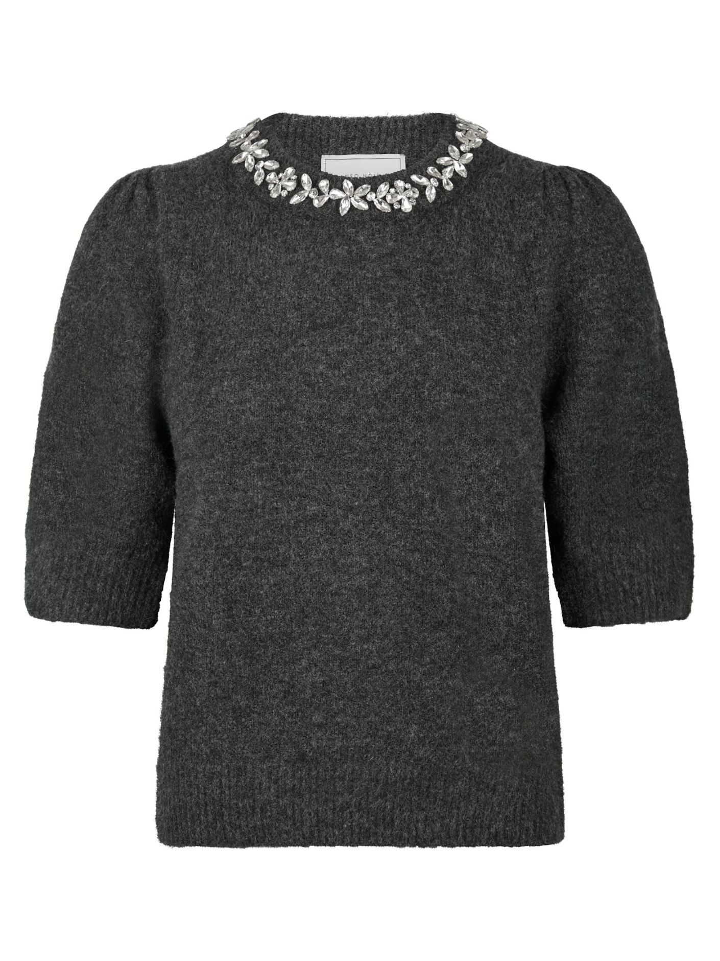 Neo Noir Maia Stone Knit Blouse - Antracit