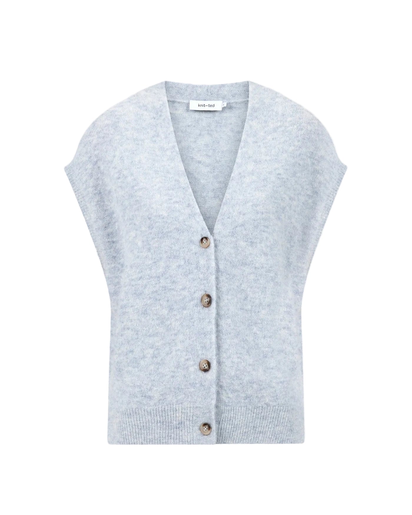 Knit-ted Marble Cardigan - Light Blue