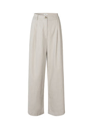 Modström Gale Linen Wide Pants - Beige Melange