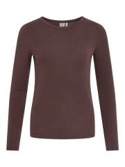 Rouge Edit Maple LS O-Neck Tee - Seal Brown