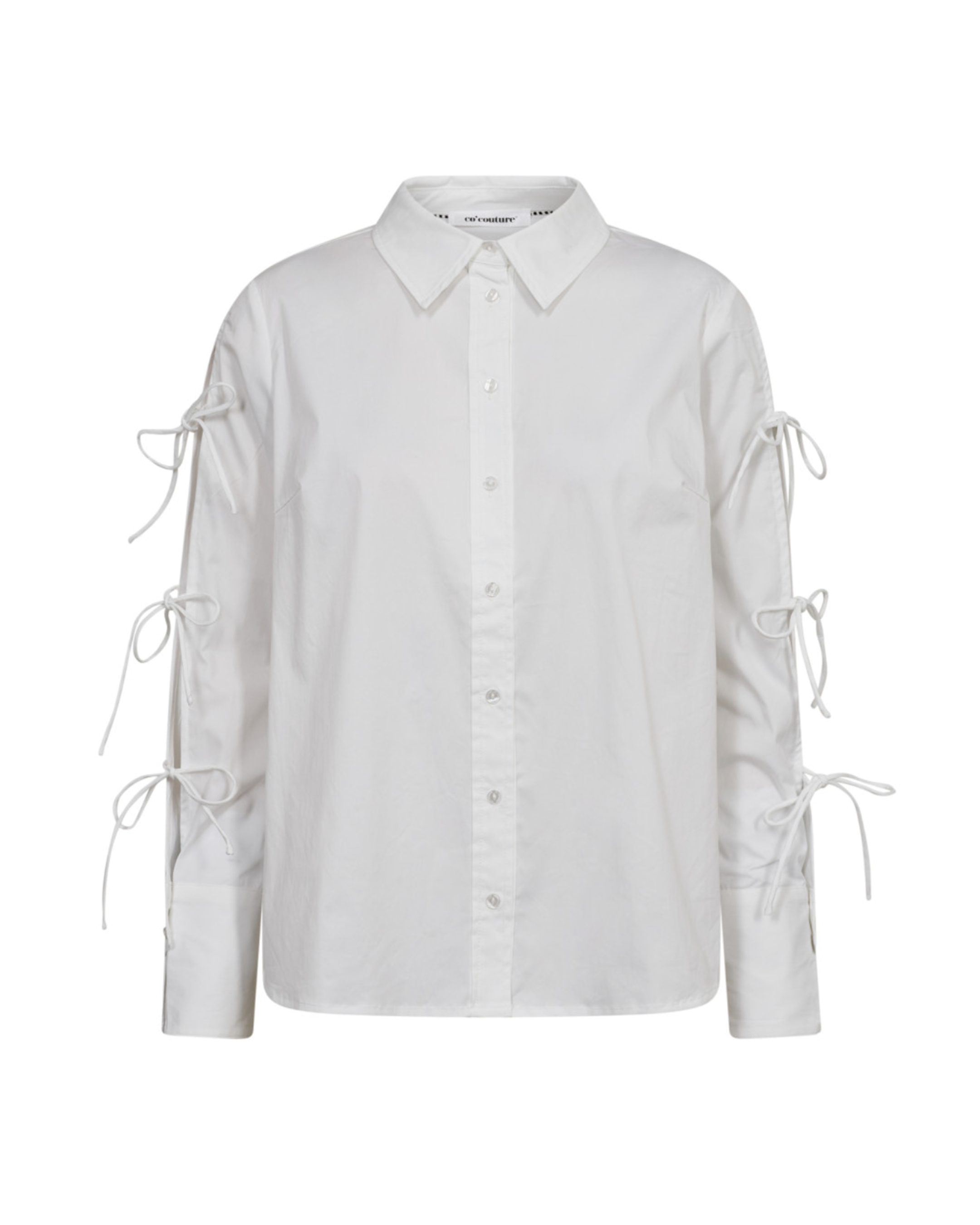 Co'couture Poppy Tie Sleeve Shirt - White