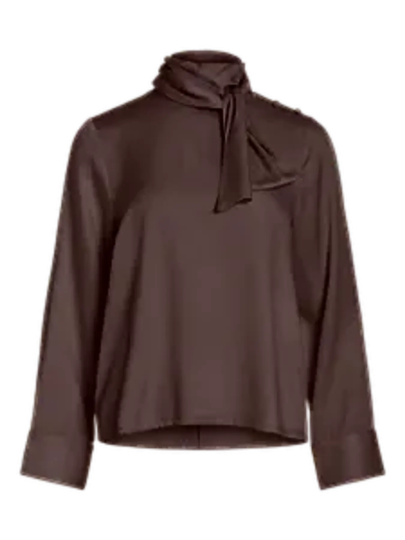 Rouge Edit Aspen High Neck Top - Seal Brown