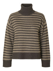 Selected Femme Nicoline Knit Rollneck - After Dark Desert Taupe