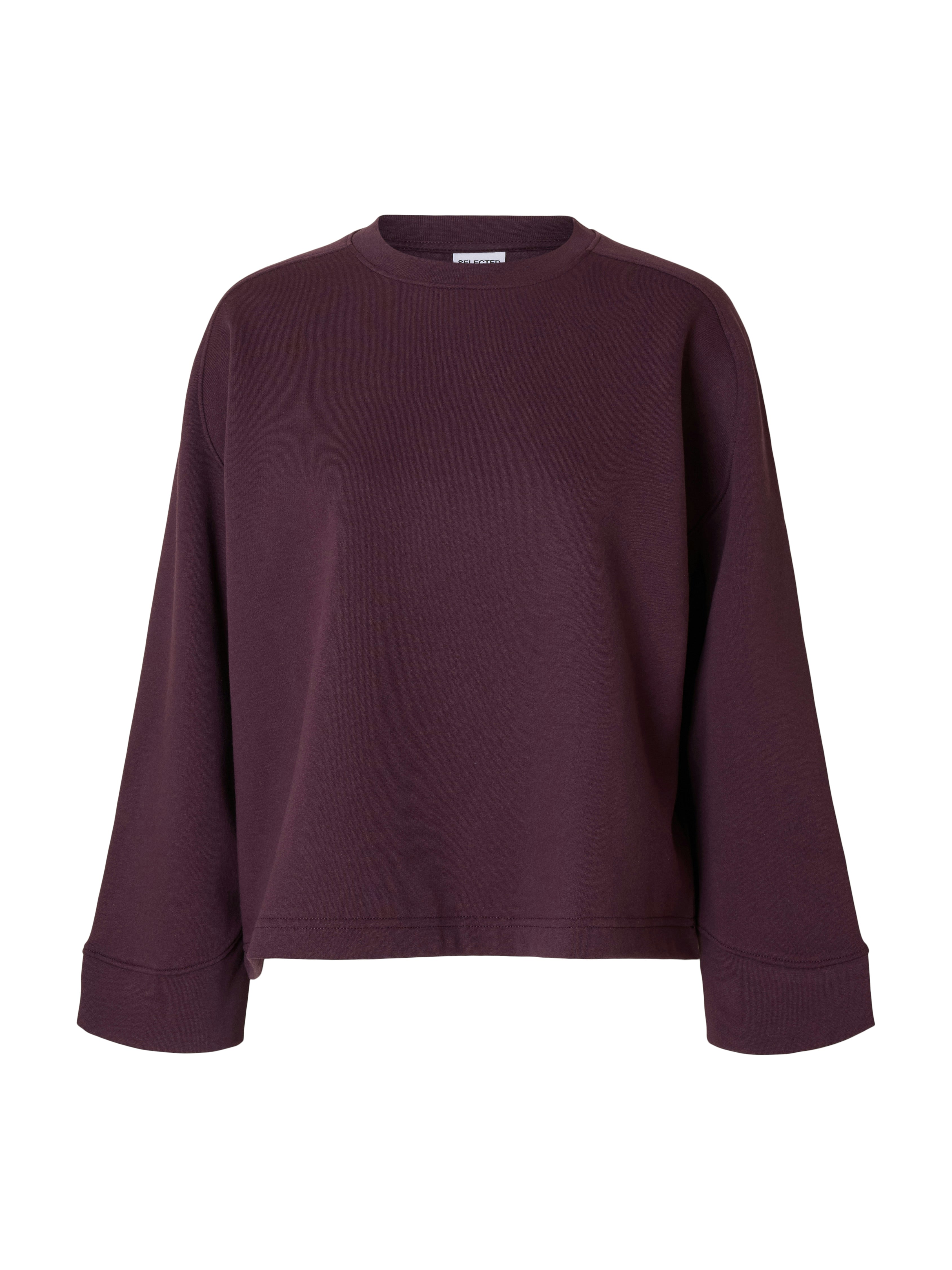 Selected Femme Tabby Raglan Sweat - Plum Perfect