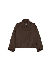 Studio Ar Silas Jacket Wool Blend - Choco Melange