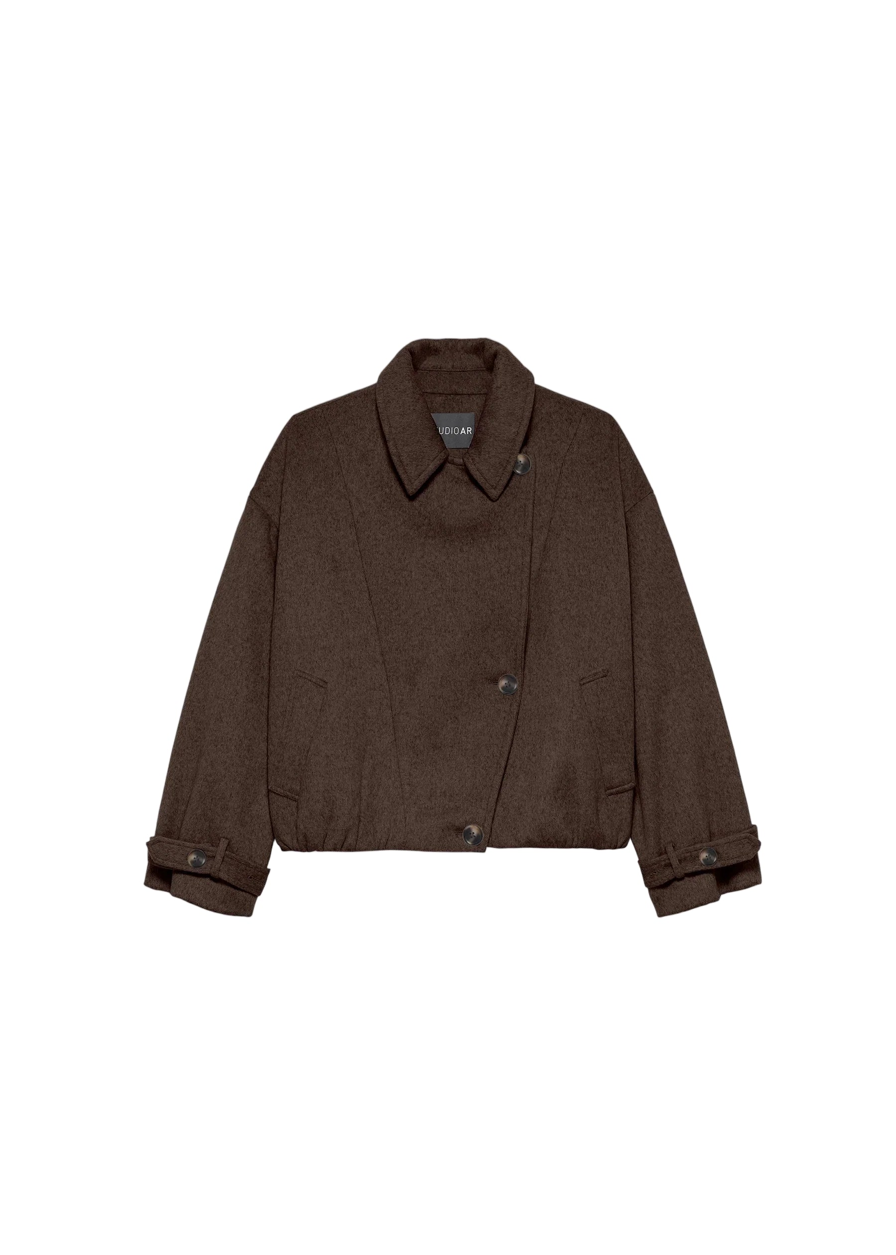 Studio Ar Silas Jacket Wool Blend - Choco Melange