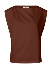 Selected Femme Calli Sleeveless Top - Cherry Mahogany