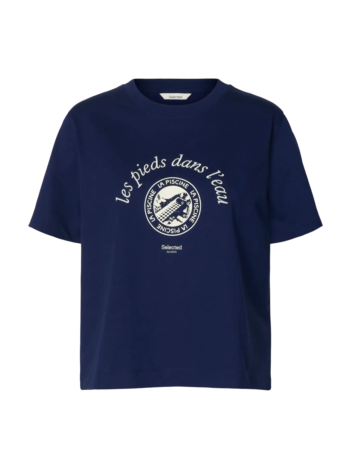 Selected Femme Elisa SS Tee - Ocean Cavern Egret