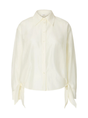 Selected Femme Iris Relaxed Tie Detail Shirt - Egret