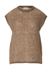 Selected Femme Lulu Loose Knit - Chocolate Chip Pure Cashmere