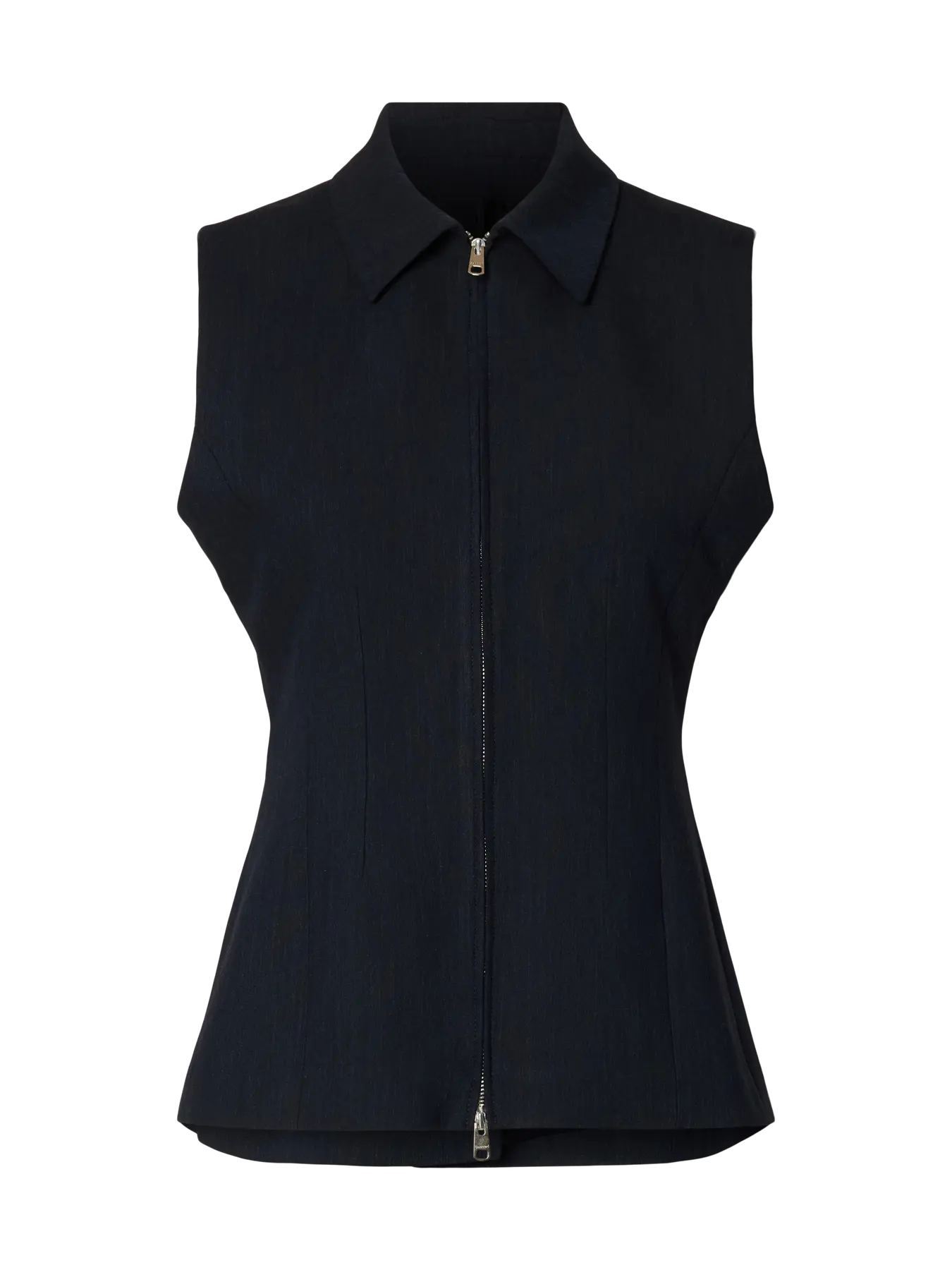 Selected Femme Rita Sleeveless Zip Vest - Dark Sapphire Melange