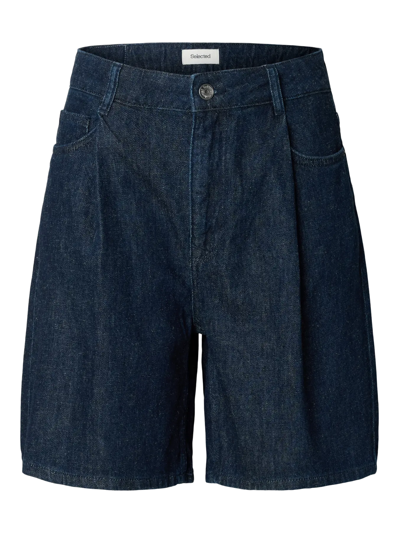 Selected Femme Hanny Mini Denim Shorts - Dark Blue Denim