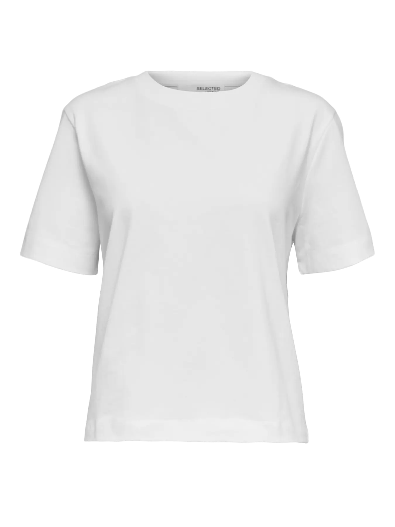 Selected Femme Essential LS Boxy Tee - Bright White