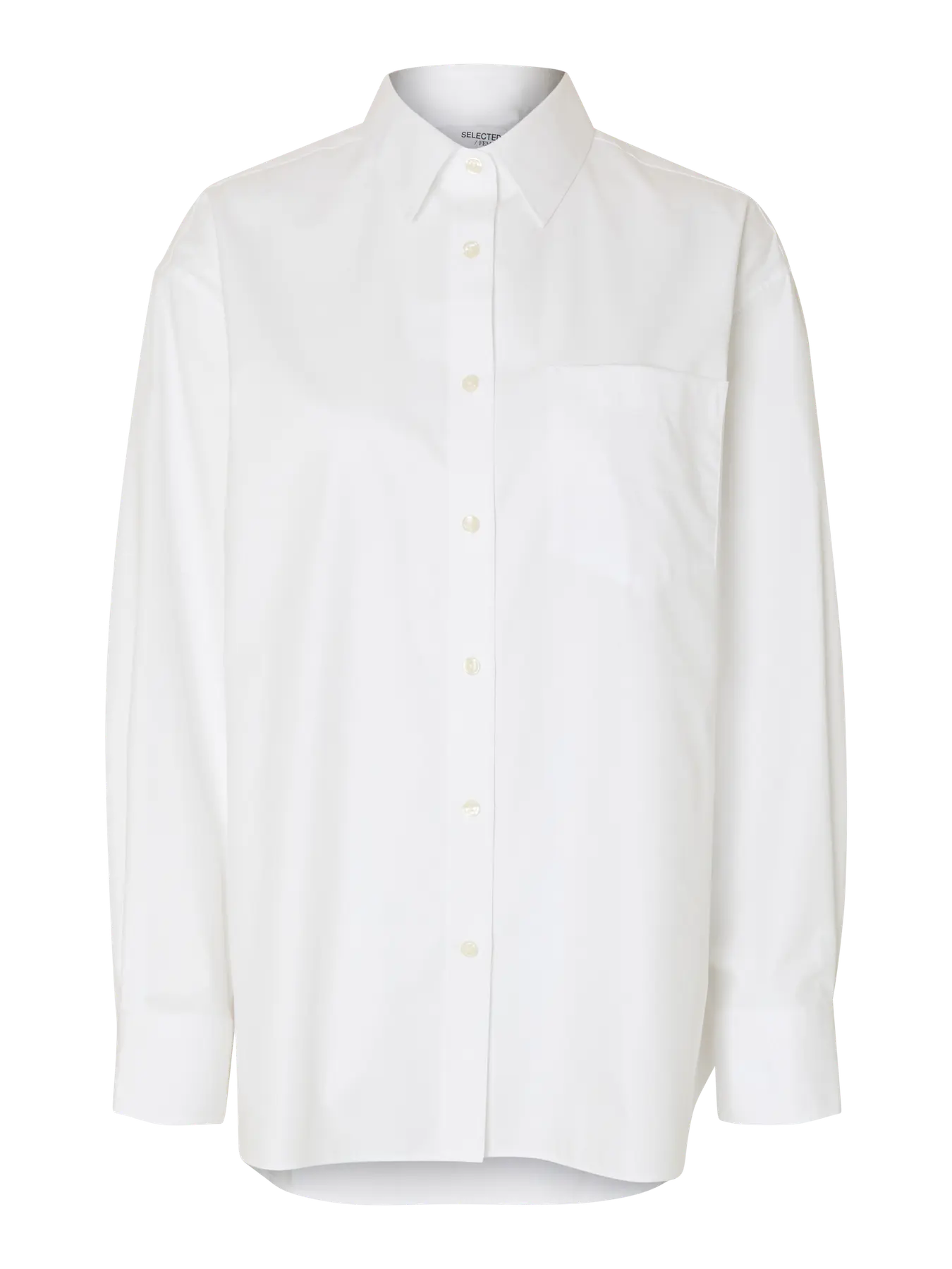 Selected Femme Ester Oversize Shirt - Bright White