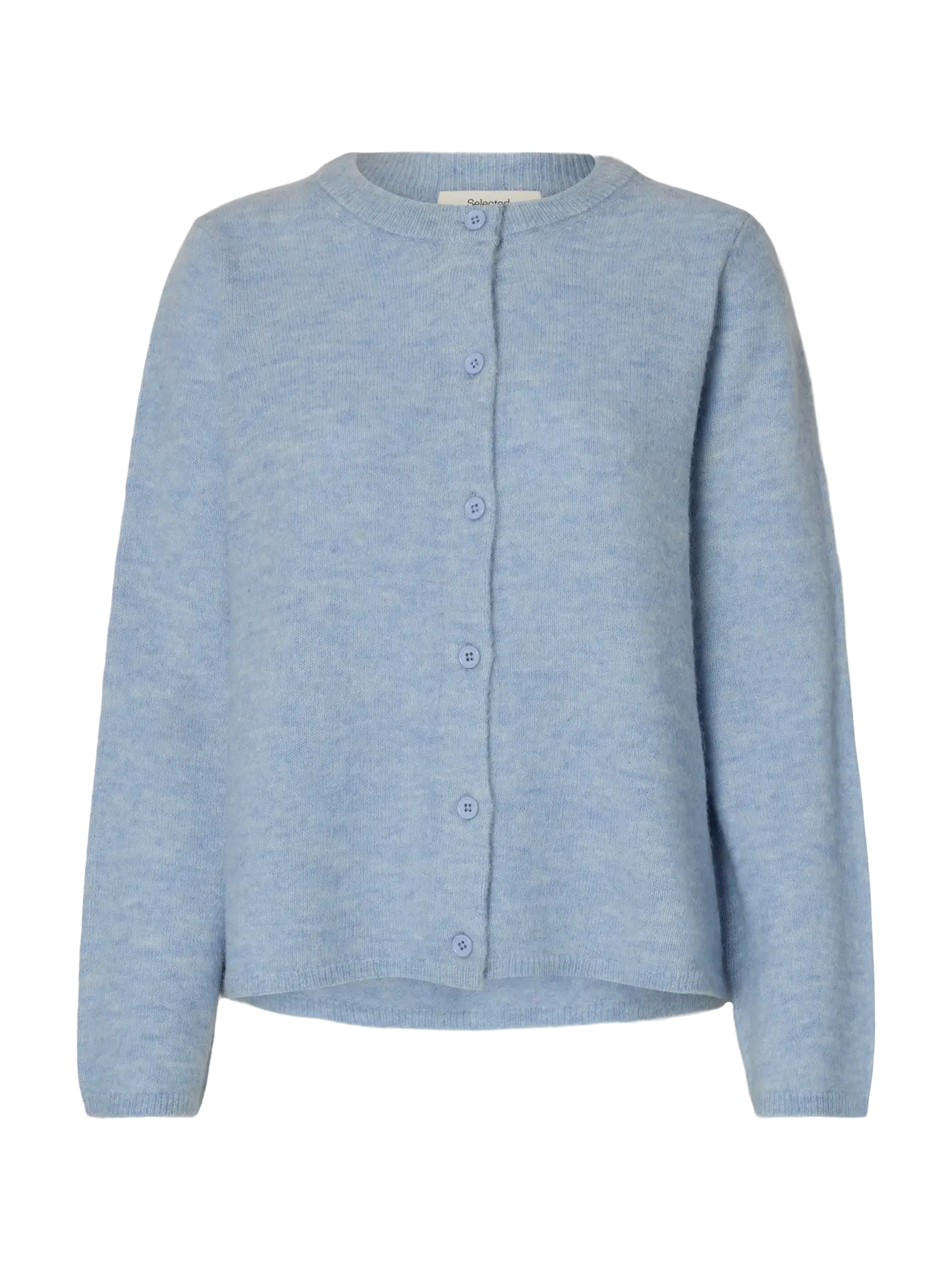 Selected Femme Lulu New LS Knit Cardigan - Cashmere Blue Melange