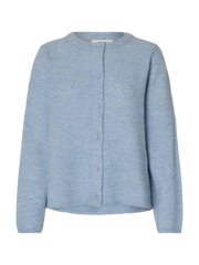 Selected Femme Lulu New LS Knit Cardigan - Cashmere Blue Melange
