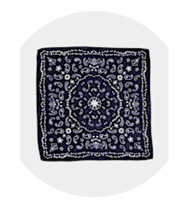 Bow19 Paisley Scarf - Dark Blue