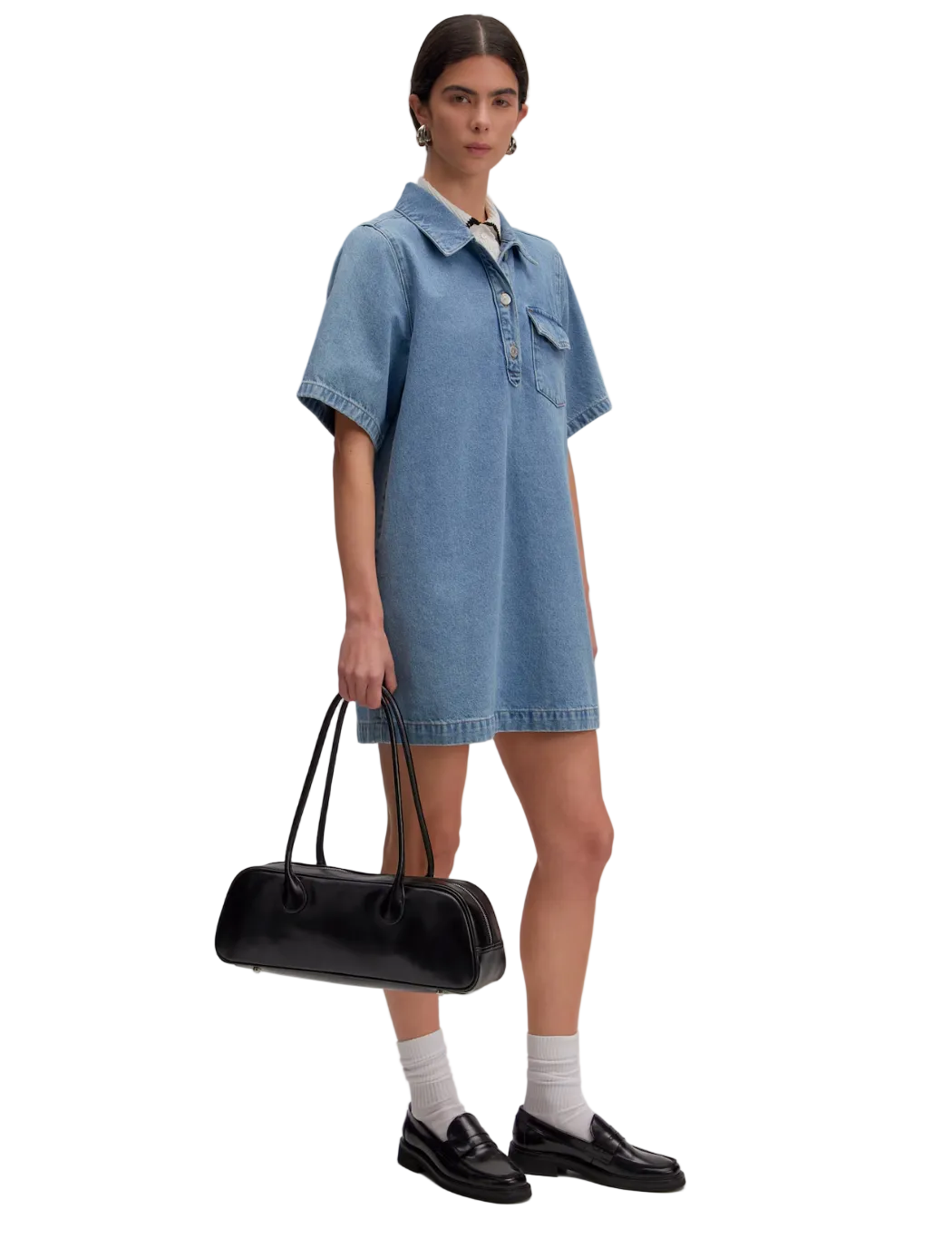 Edited Asta Denim Dress - Lightblue